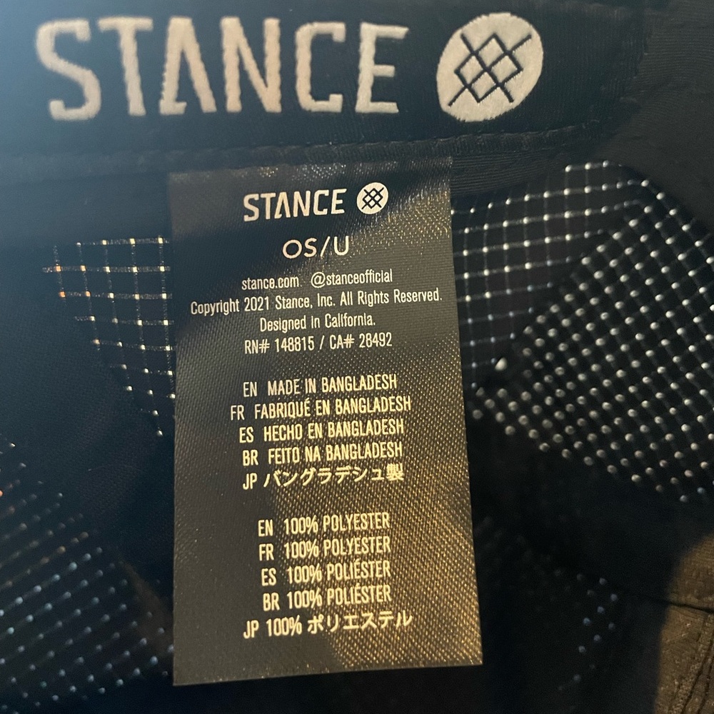 NWT Stance Black Adjustable Cap - Picture 2 of 4